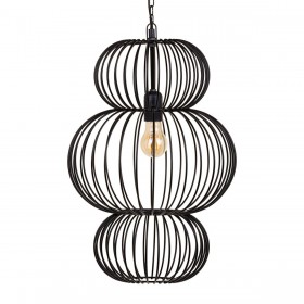 Lampadario 34 x 34 x 51 cm Nero Ferro Ø 34 cm