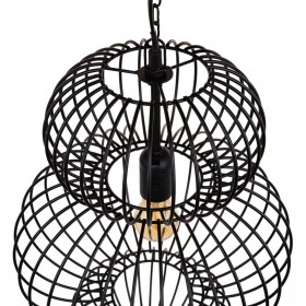 Lampadario 34 x 34 x 51 cm Nero Ferro Ø 34 cm