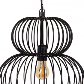 Lampadario 34 x 34 x 51 cm Nero Ferro Ø 34 cm