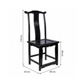 Sedia da Sala da Pranzo Alexandra House Living Nero 42 x 119 x 49 cm