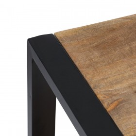 Tavolo aggiuntivo MANGO 100 x 40 x 60 cm Naturale Nero Legno Ferro