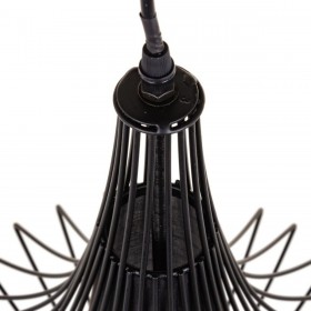 Lampadario Nero 30 x 30 x 45 cm Ferro Ø 30 cm