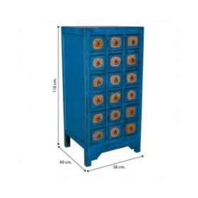 Cassettiera Alexandra House Living Azzurro Legno di olmo 49 x 118 x 58 cm