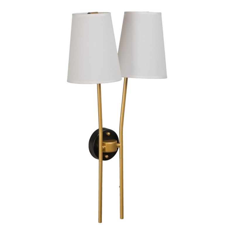 Lampada da Parete 32 x 16 x 64 cm Nero Dorato Metallo Moderno