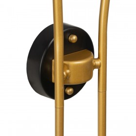 Lampada da Parete 32 x 16 x 64 cm Nero Dorato Metallo Moderno