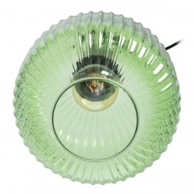 Lampadario Cristallo Metallo Verde 20 x 20 x 30 cm