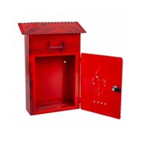 Cassetta della posta Alexandra House Living Rosso Ferro 11 x 37 x 27 cm