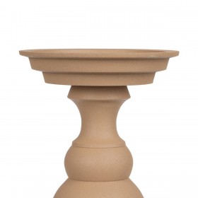 Portacandele 15 x 15 x 28 cm Beige Alluminio