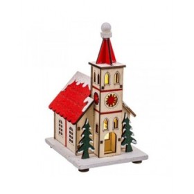 Decorazione Natalizia Multicolore Chiesa 9,5 x 7,5 x 14,5 cm