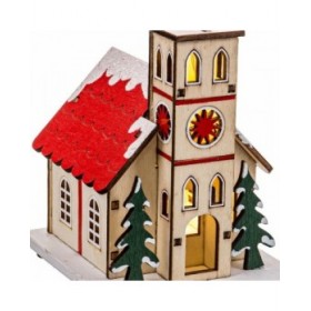 Decorazione Natalizia Multicolore Chiesa 9,5 x 7,5 x 14,5 cm