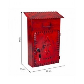 Cassetta della posta Alexandra House Living Rosso Ferro 11 x 37 x 27 cm