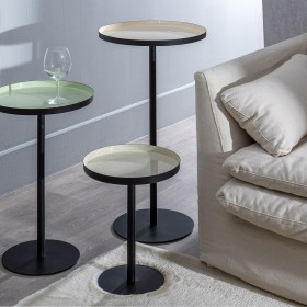 Tavolo aggiuntivo 40 x 40 x 85 cm Nero Crema Ferro