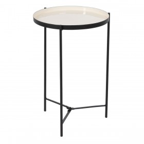 Tavolo aggiuntivo 40,5 x 40,5 x 60,5 cm Nero Crema Ferro