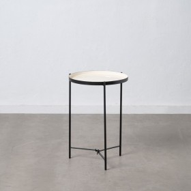 Tavolo aggiuntivo 40,5 x 40,5 x 60,5 cm Nero Crema Ferro