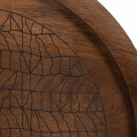 Tavolo aggiuntivo Dorato Legno Marrone Ferro 38 x 38 x 66 cm
