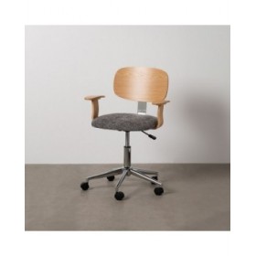 Sedia da Ufficio Grigio Naturale 60 x 60 x 89 cm
