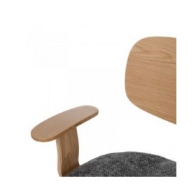 Sedia da Ufficio Grigio Naturale 60 x 60 x 89 cm