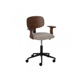 Sedia da Ufficio Marrone Nero Beige 60 x 60 x 89 cm