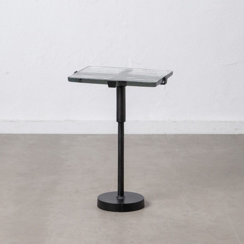 Tavolo aggiuntivo 41 x 32 x 59 cm Cristallo Nero Metallo