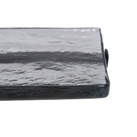Tavolo aggiuntivo 41 x 32 x 59 cm Cristallo Nero Metallo