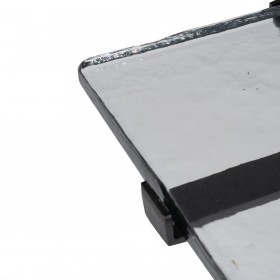 Tavolo aggiuntivo 41 x 32 x 59 cm Cristallo Nero Metallo