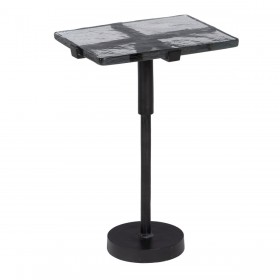 Tavolo aggiuntivo 41 x 32 x 59 cm Cristallo Nero Metallo