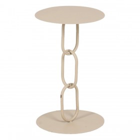 Tavolo aggiuntivo 30,5 x 30,5 x 50 cm Crema Ferro