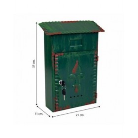 Cassetta della posta Alexandra House Living Verde Ferro 11 x 37 x 27 cm