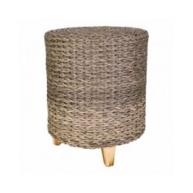 Sgabello Alexandra House Living Grigio Legno rattan sintetico 40 x 48 x 40 cm