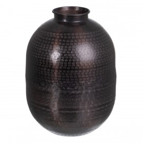 Vaso 26,5 x 26,5 x 36 cm Nero Alluminio