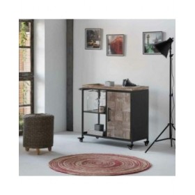 Sgabello Alexandra House Living Grigio Legno rattan sintetico 40 x 48 x 40 cm