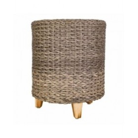 Sgabello Alexandra House Living Grigio Legno rattan sintetico 40 x 48 x 40 cm
