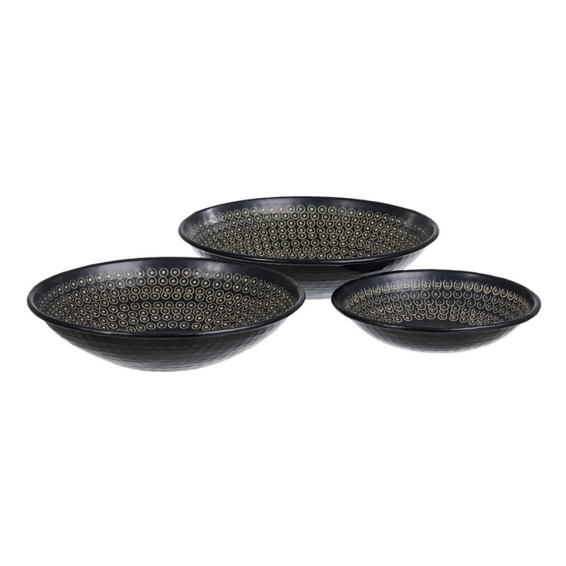 Centrotavola Nero 35 x 35 x 9 cm (3 Pezzi)