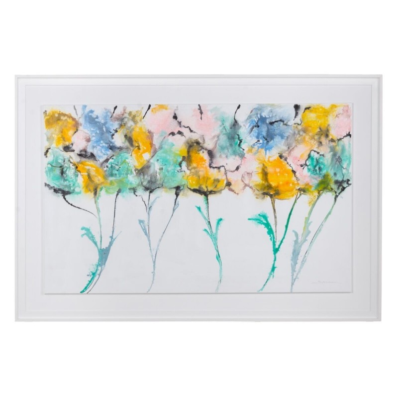 Quadro Bianco Multicolore Astratto 146 x 4 x 96 cm