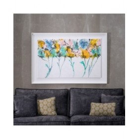 Quadro Bianco Multicolore Astratto 146 x 4 x 96 cm