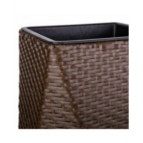 Vaso Alexandra House Living Marrone scuro Ferro Rattan Plastica 31 x 56 x 31 cm