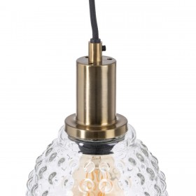 Lampadario Cristallo Metallo 16 x 16 x 24 cm