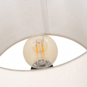 Lampada da tavolo Bianco Dorato Cotone Metallo Cristallo Ottone Ferro 40 W 220 V 240 V 220-240 V 35 x 35 x 63 cm