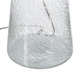 Lampada da tavolo Bianco Dorato Cotone Metallo Cristallo Ottone Ferro 40 W 220 V 240 V 220-240 V 35 x 35 x 63 cm