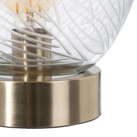 Lampada da tavolo Dorato Metallo Cristallo Ottone Ferro 40 W 220 V 240 V 220-240 V 22 x 22 x 31 cm