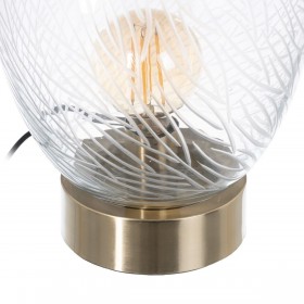 Lampada da tavolo Dorato Metallo Cristallo Ottone Ferro 40 W 220 V 240 V 220-240 V 22 x 22 x 31 cm
