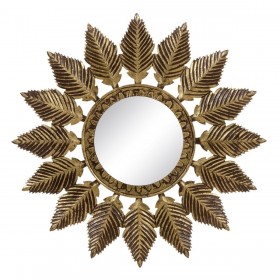 Specchio da parete 90 x 1,75 x 90 cm Dorato DMF