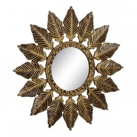 Specchio da parete 90 x 1,75 x 90 cm Dorato DMF