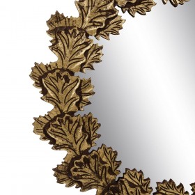 Specchio da parete 79 x 3 x 79 cm Dorato DMF