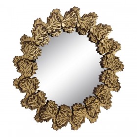 Specchio da parete 79 x 3 x 79 cm Dorato DMF