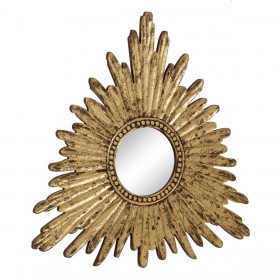 Specchio da parete 90 x 1,75 x 90 cm Dorato DMF