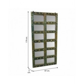 Specchio Alexandra House Living Verde Legno Riciclato Finitura invecchiata 4 x 179 x 87 cm