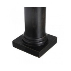 Portacandele Nero Legno Cristallo 12 x 12 x 62 cm