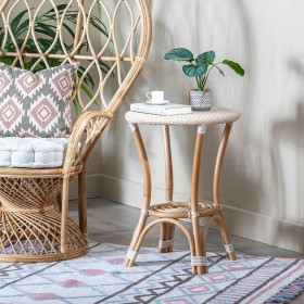 Tavolo aggiuntivo 50 x 50 x 67 cm Naturale Beige Rattan