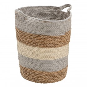 Set di Cesti Naturale Grigio Fibra naturale 48 x 48 x 42 cm (3 Pezzi)